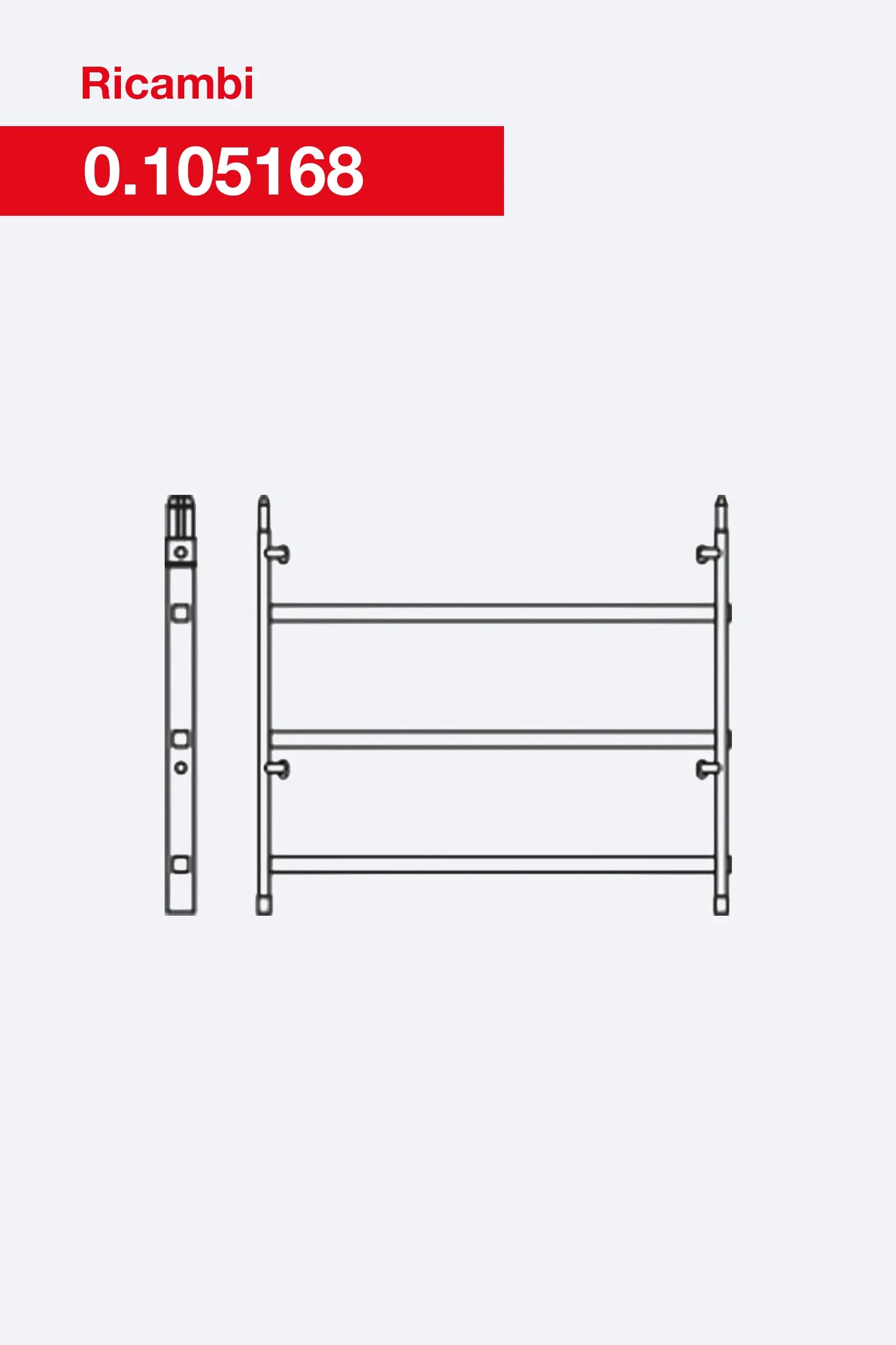 Fiancata 6 gradini 0.105168 Faraone per trabattelli Rapido System 105×160 e 105×180