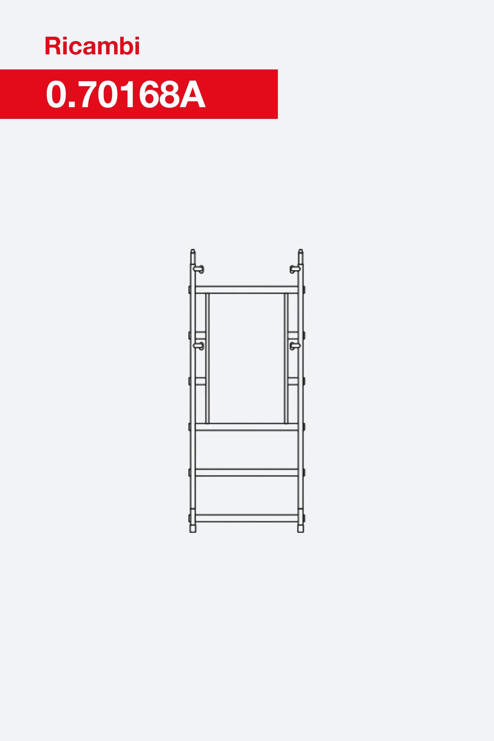 Fiancata aperta 6 gradini 0.70168A Faraone per trabattelli Rapido System 80×160 e 80×180