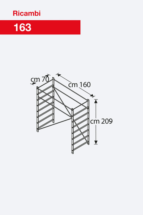 Modulo terminale 163 Faraone per trabattelli Rapido 160