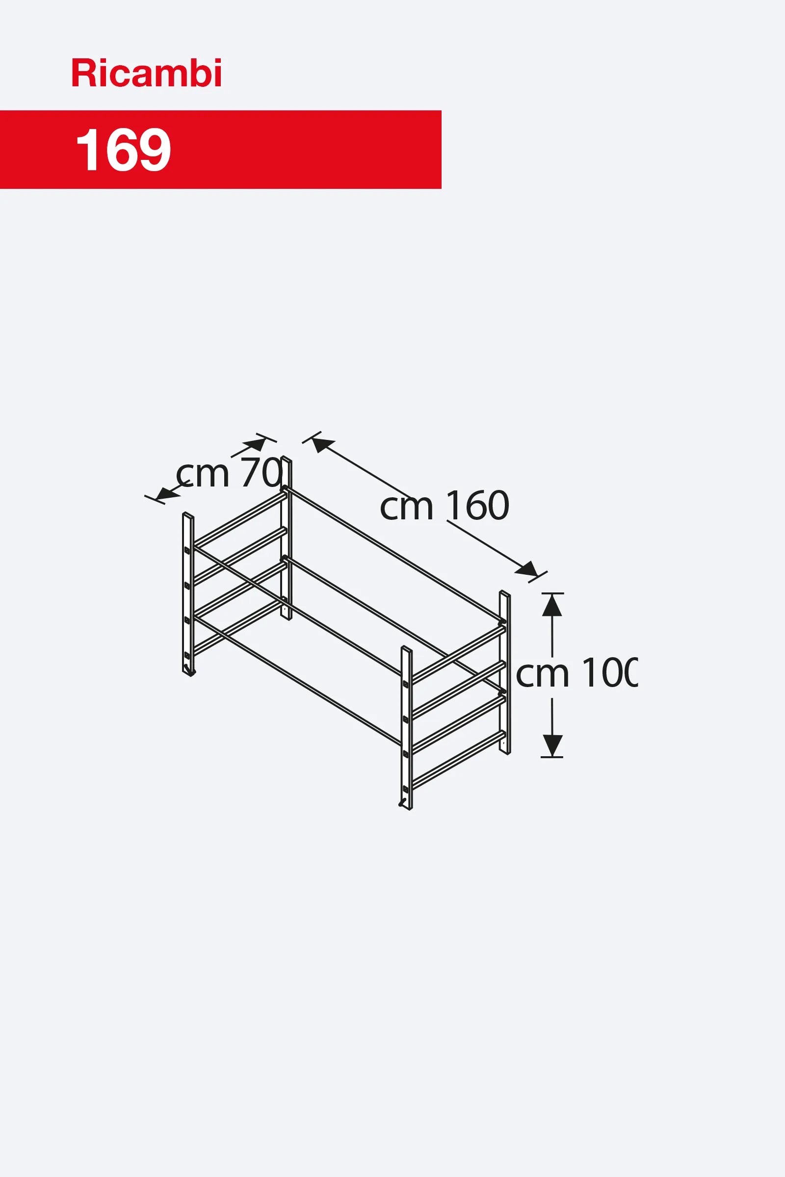 Mezzo Modulo terminale 169 Faraone per trabatelli Rapido 160