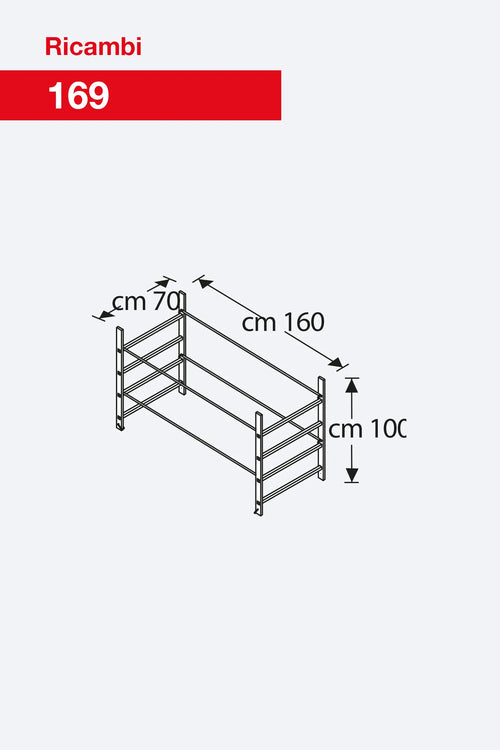 Mezzo Modulo terminale 169 Faraone per trabatelli Rapido 160