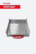 Ripiano alluminio sagomato per scale PL 2RIP.SM1 per scale professionali in alluminio a forbice con piattaforma PL. Ricambio originale Faraone.