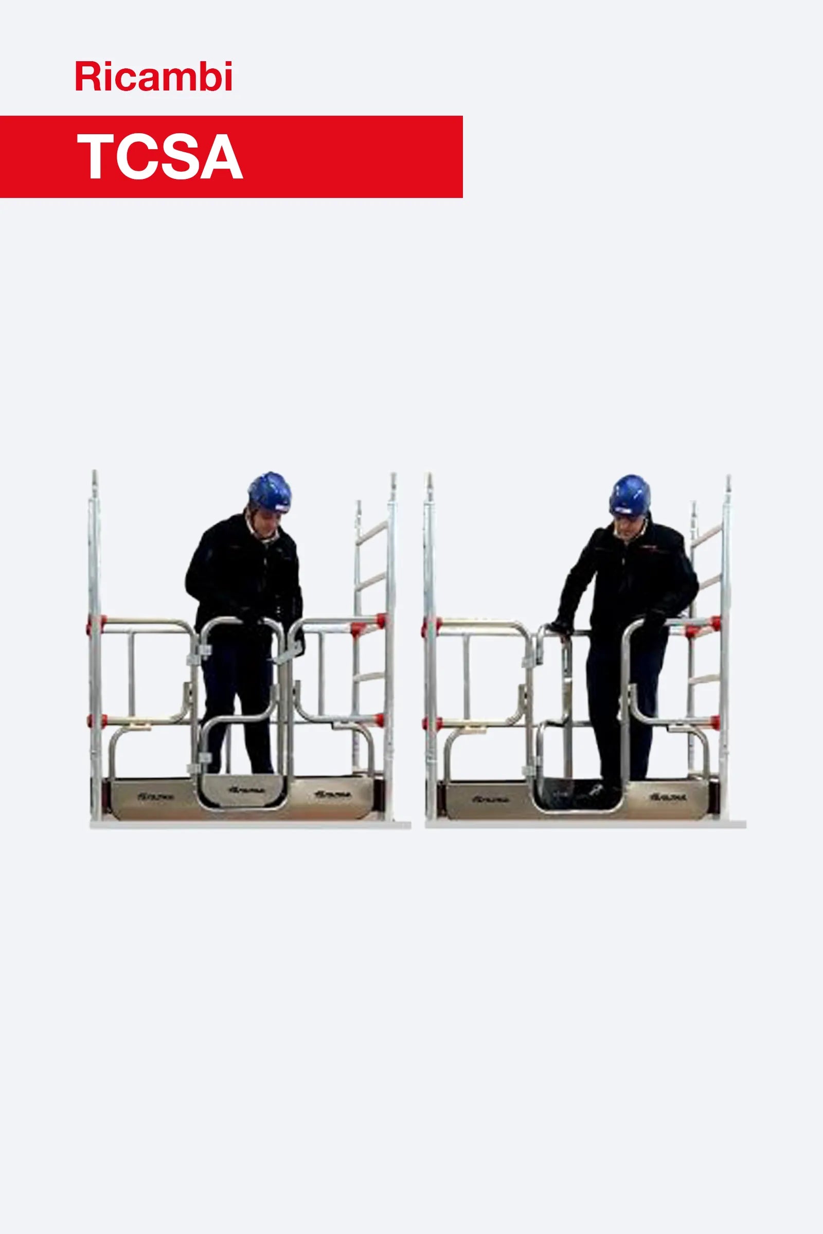 Parapetto con cancello TCSA Faraone per trabattelli Top System 180