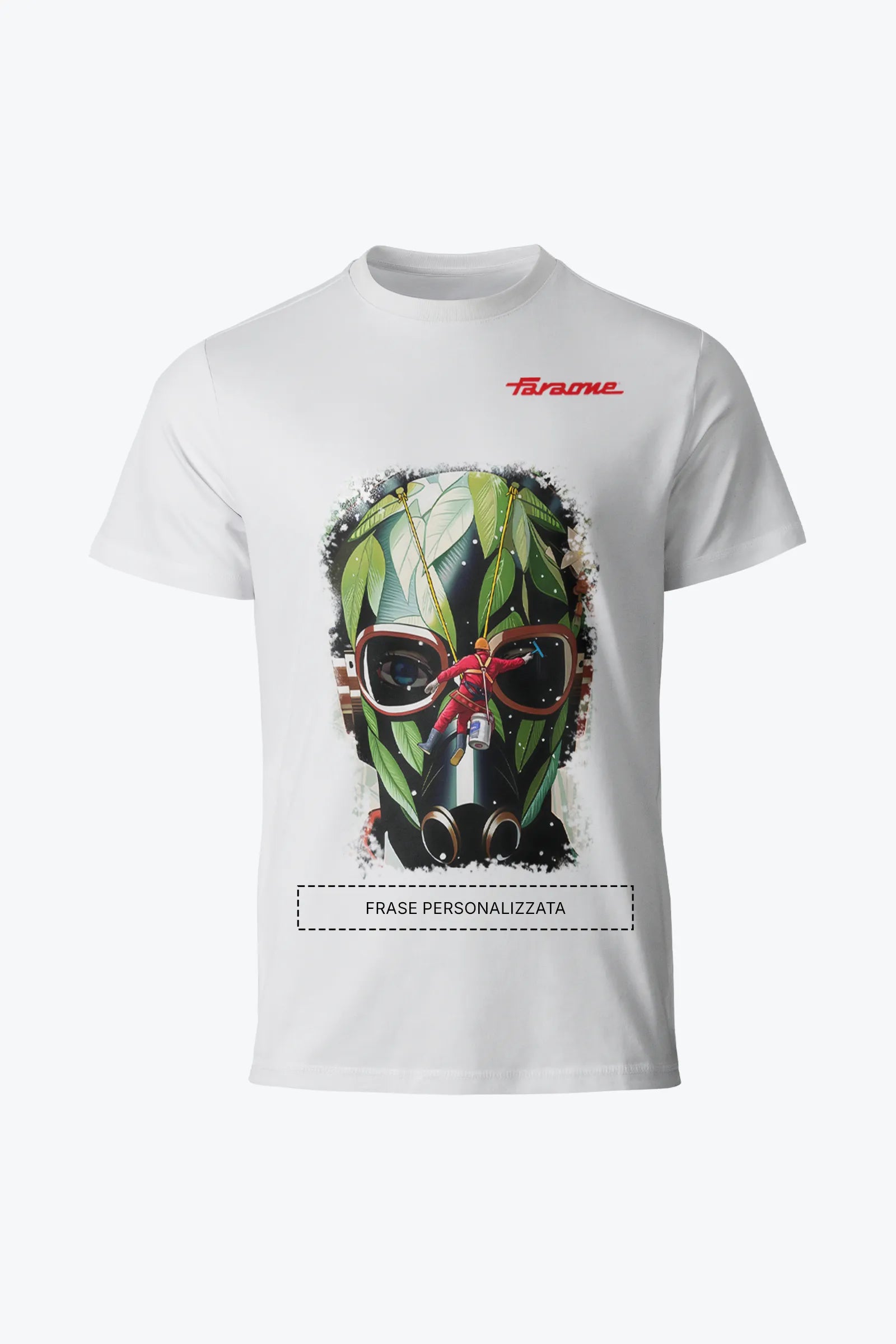 T-shirt cotone bianco TS02 Safety Vision Faraone collezione Safety at Work