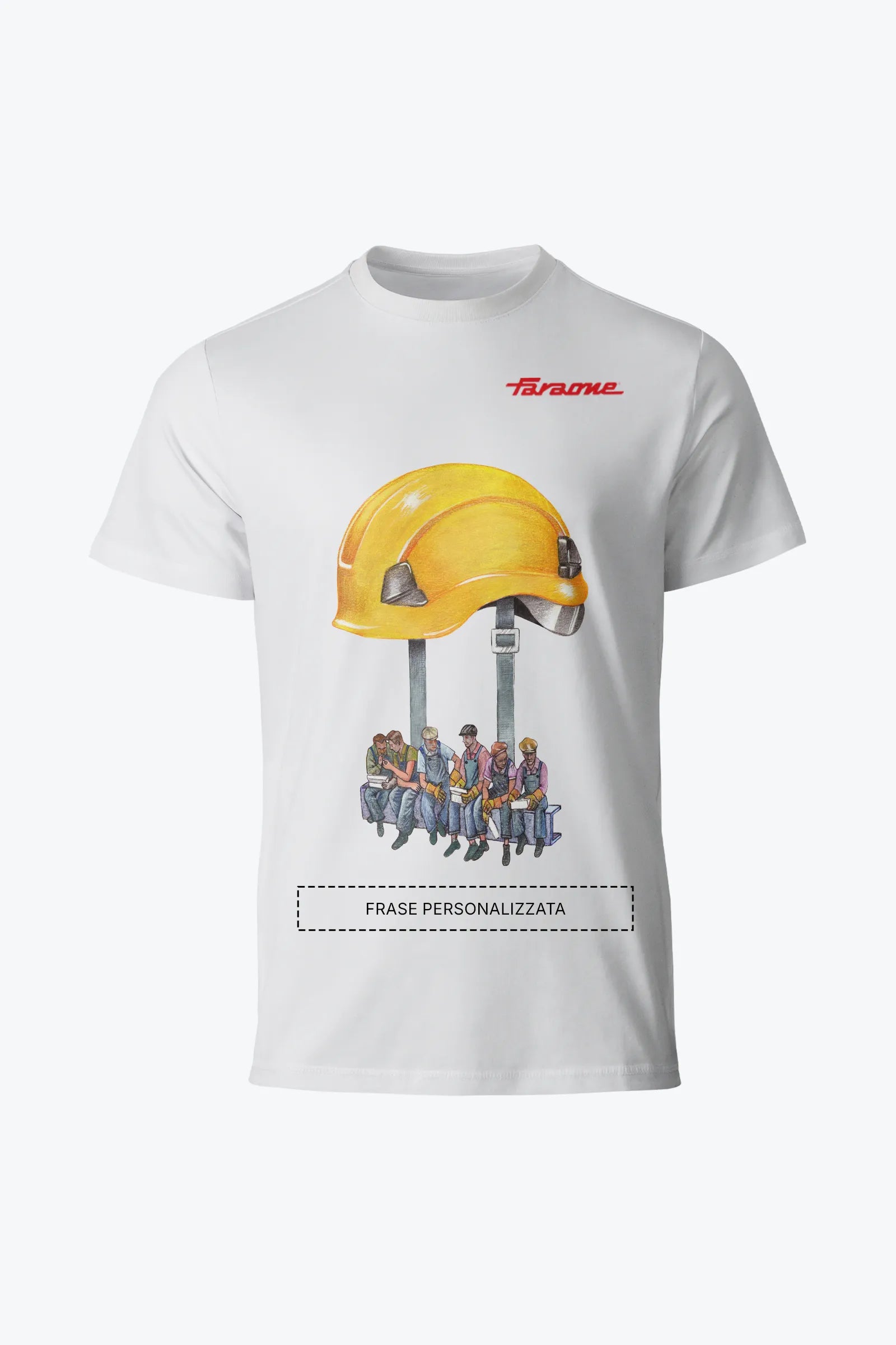 T-shirt cotone bianco TS03 Safety Break Faraone collezione Safety at Work