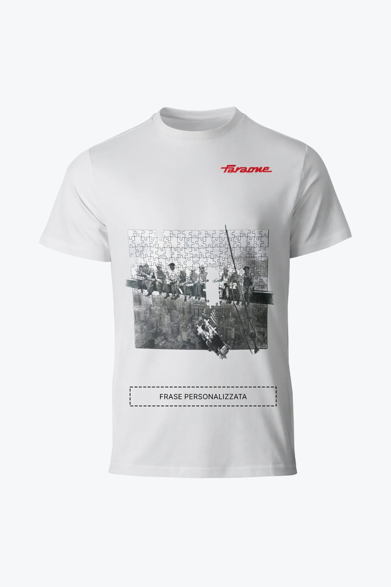 T-shirt cotone bianco TS04 Puzzle Faraone collezione Safety at Work
