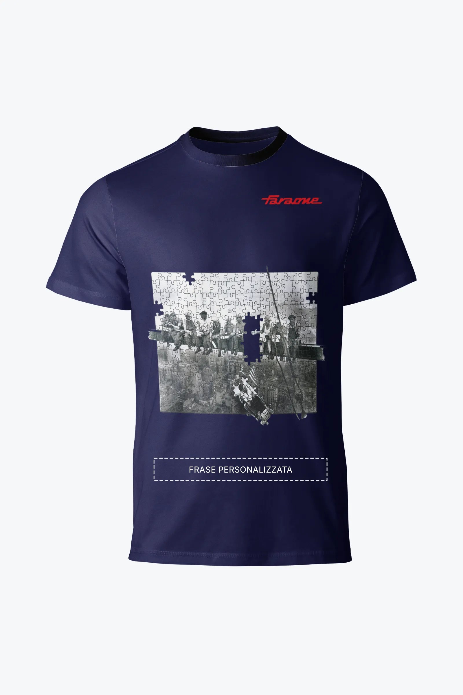 T-shirt cotone blu TS04 Puzzle Faraone collezione Safety at Work