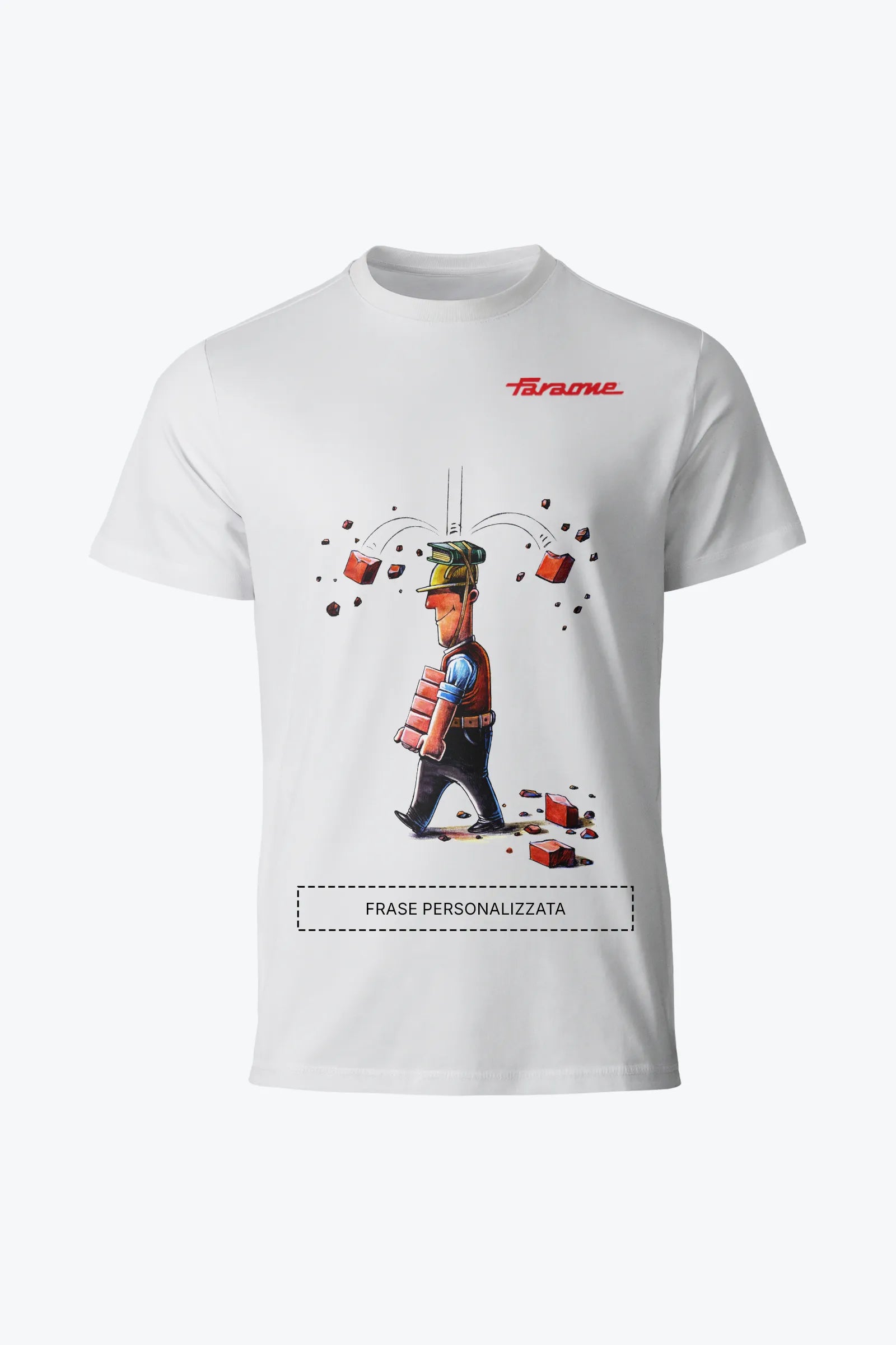 T-shirt cotone bianco TS05 Knowledge  Faraone collezione Safety at Work