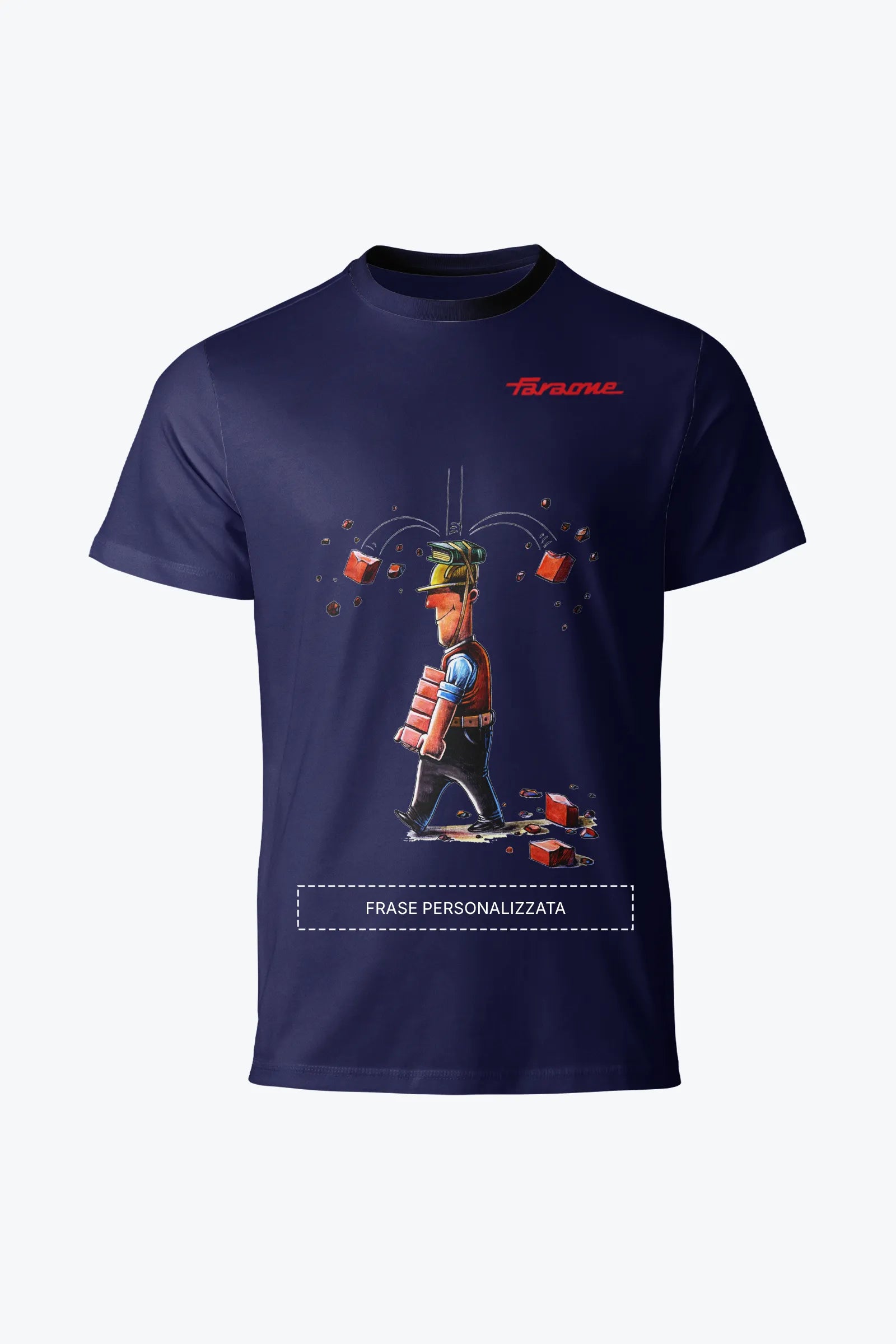 T-shirt cotone blu TS05 Knowledge  Faraone collezione Safety at Work