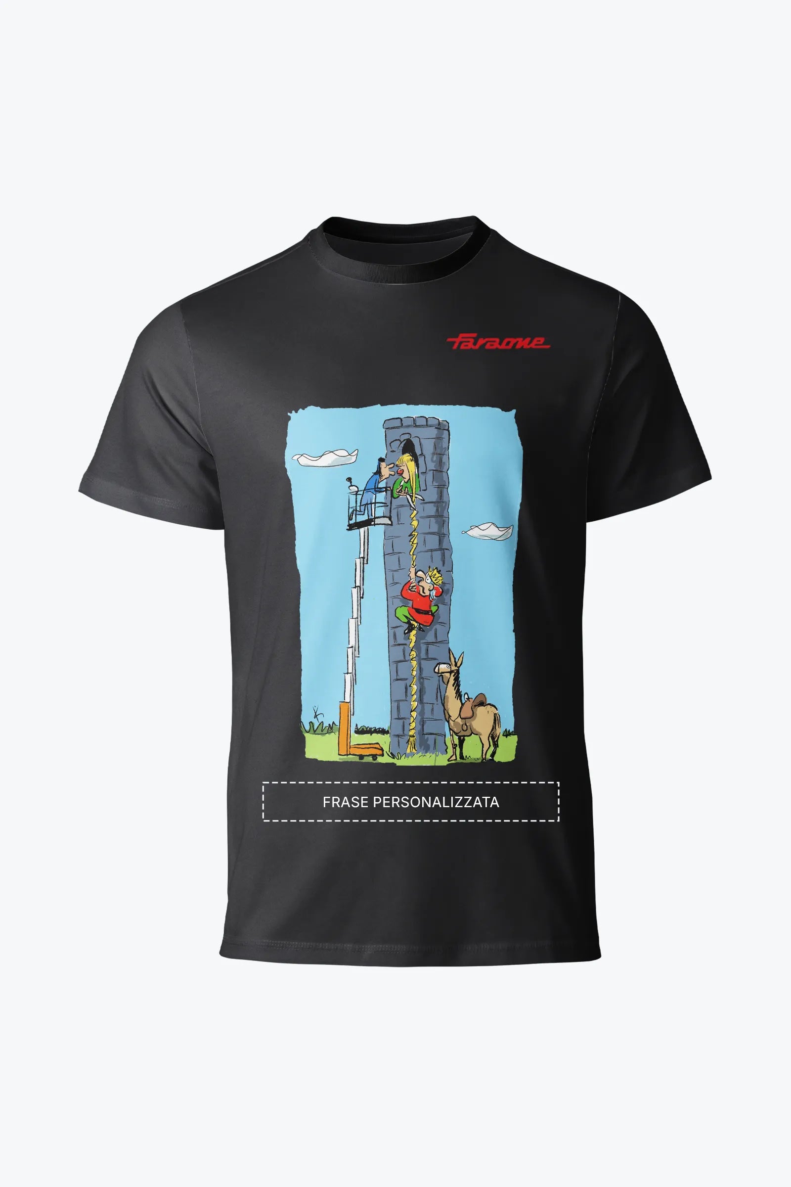 T-shirt cotone nero TS06 Modern Rescue Mission Faraone collezione Safety at Work