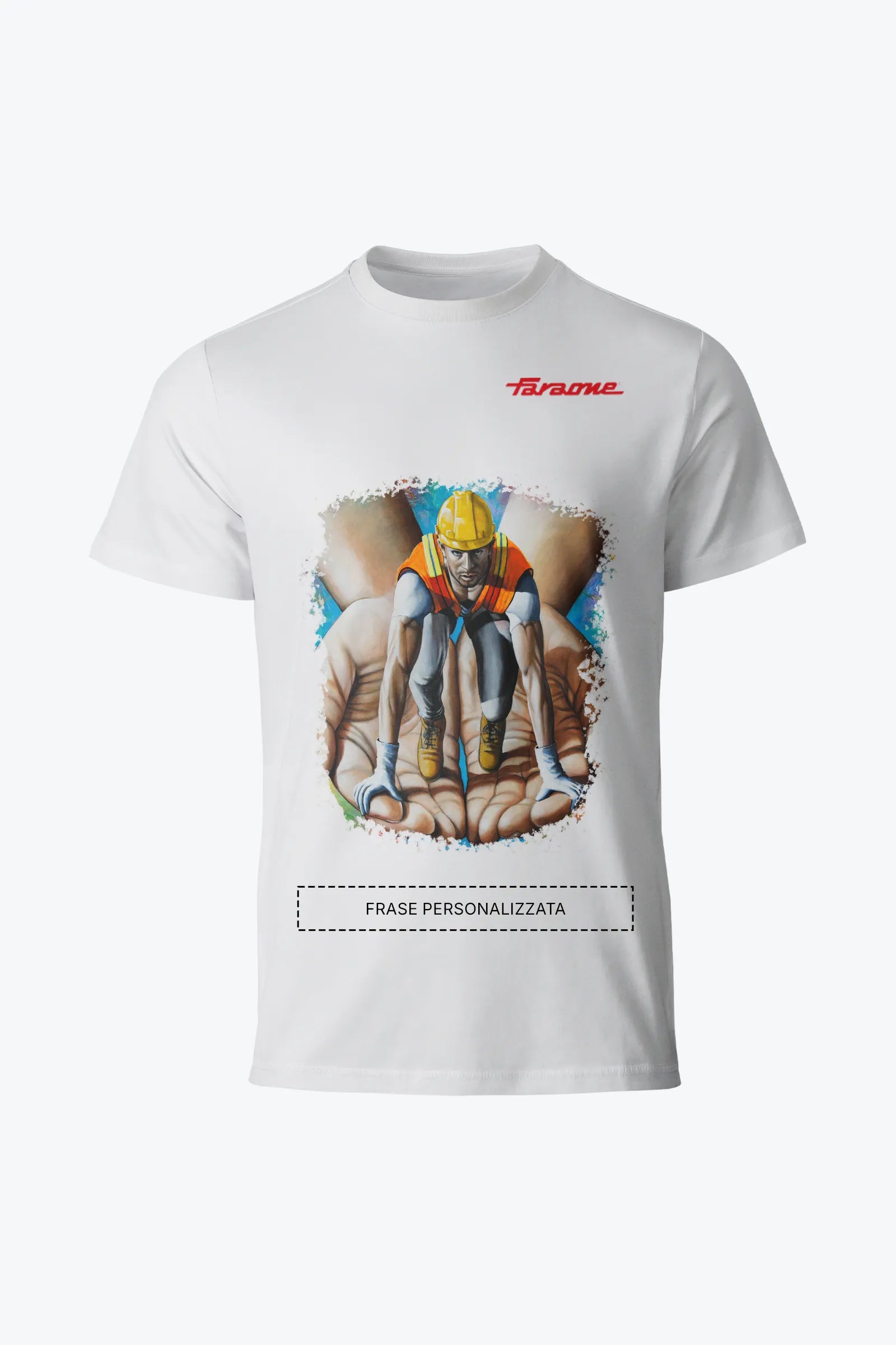 T-shirt cotone bianco TS07 Empowering Safety Faraone collezione Safety at Work