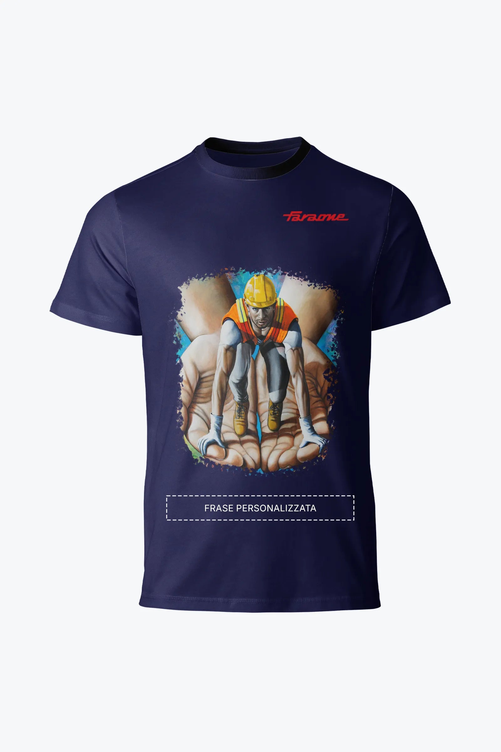 T-shirt cotone blu TS07 Empowering Safety Faraone collezione Safety at Work