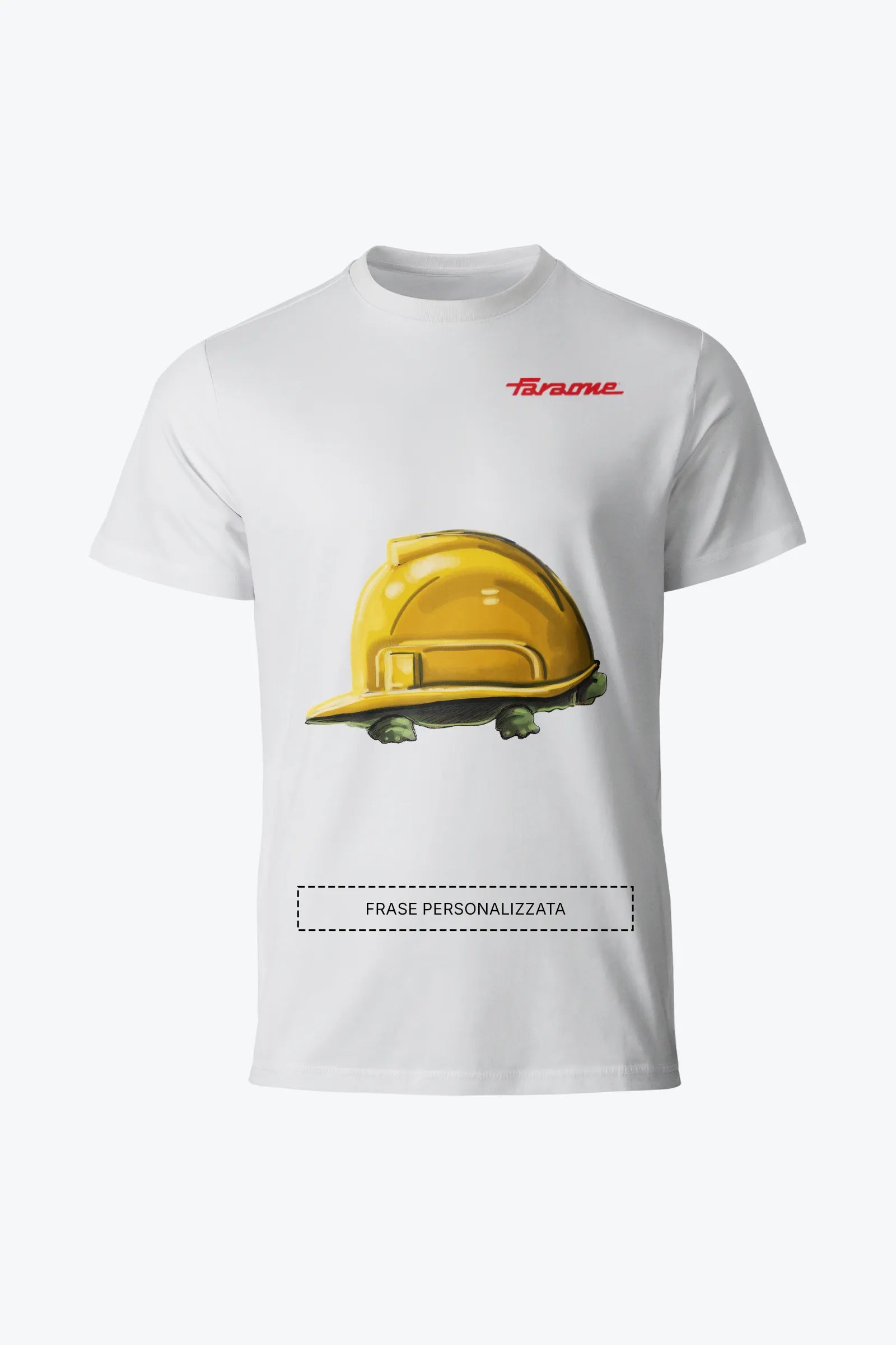 T-shirt cotone bianco TS09 Safety Turtle Faraone collezione Safety at Work