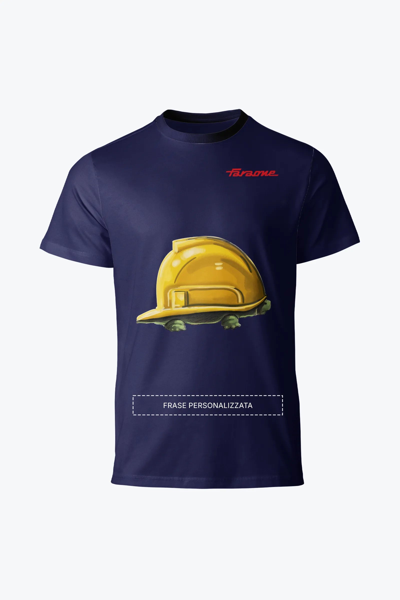 T-shirt cotone blu TS09 Safety Turtle Faraone collezione Safety at Work