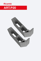 Coppia staffe per scale multiuso ART. P20 per scale professionali in alluminio ST.2N, ST.3N, S3.EM e 3CM. Ricambio originale Faraone.