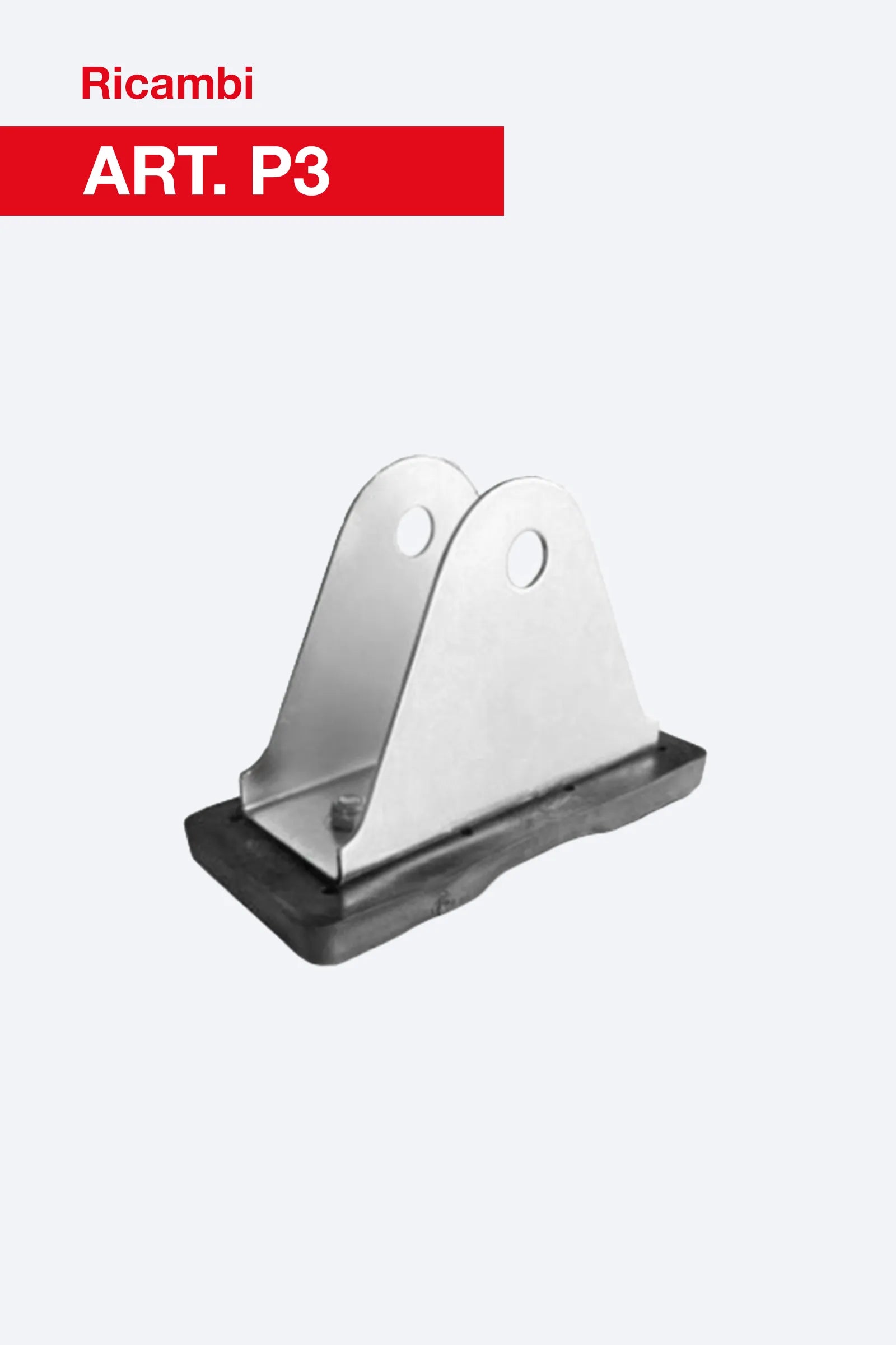Coppia piedini antiscivolo snodati ART. P3 Faraone per scale professionali in alluminio singole in appoggio SCRB