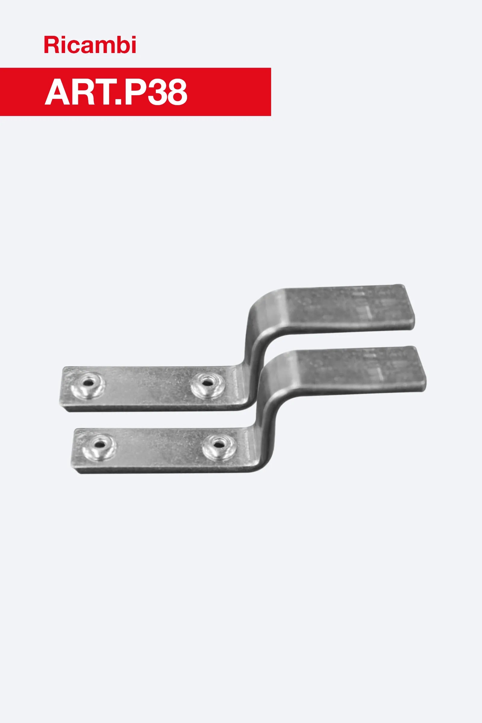 Coppia di ganci per scale multiuso ART. P38 per scale professionali in alluminio multiuso ST.2N, ST.3N, S3.EM e 3CM. Ricambio originale Faraone.