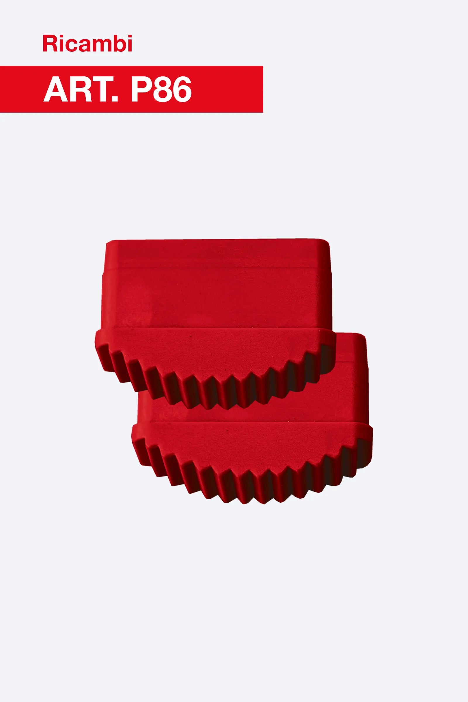 Coppia piedini interni antiscivolo 80 mm ART. P86 Faraone per scale professionali in alluminio ST.2N, ST.3N e 3CM