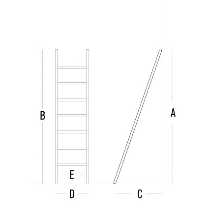 Immagine della scheda tecnica del prodotto T.1 - Scala professionale in alluminio singola in appoggio