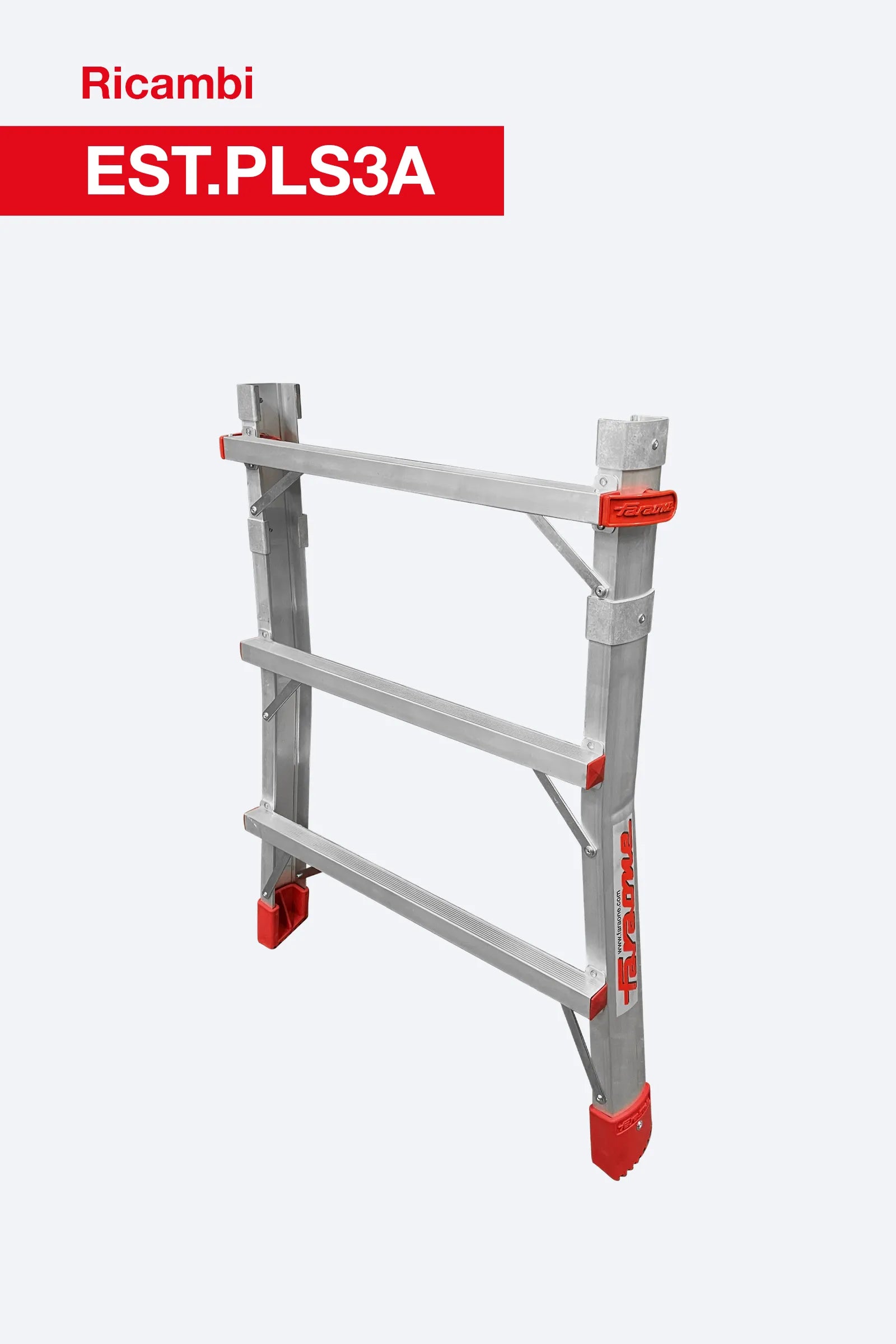 Elemento esterno anteriore EST.PLS3A Per scala professionale in alluminio a forbice telescopica con piattaforma PLS3. Ricambio strutturale originale Faraone.