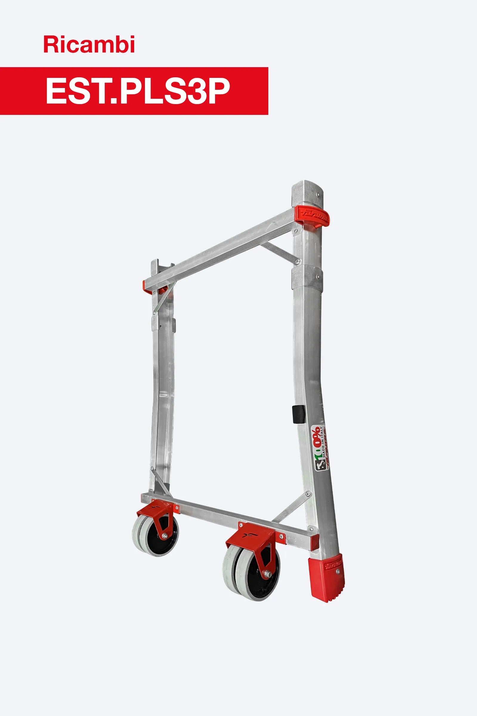 Elemento esterno posteriore EST.PLS3P per scala professionale in alluminio a forbice telescopica con piattaforma PLS3. Ricambio originale Faraone.