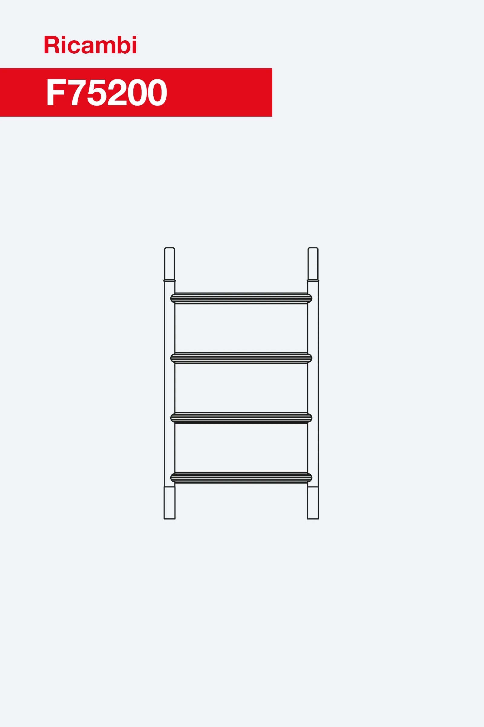 Fiancata stretta F75200 Faraone per trabattelli Top System con base 75 cm