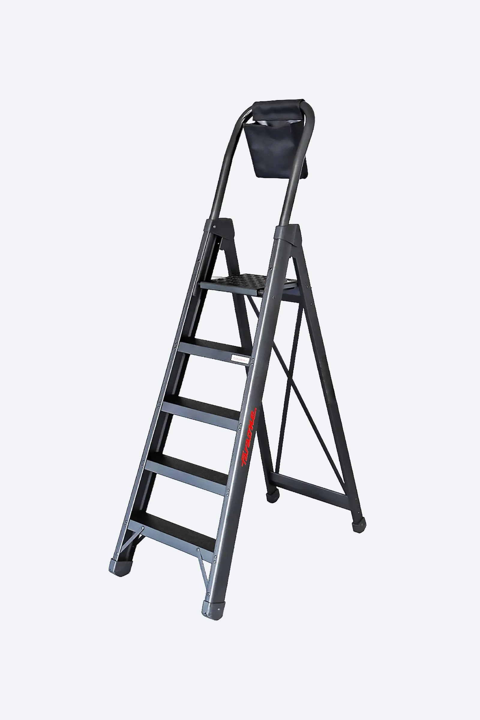 Scala professionale in alluminio a forbice Lady colore nero Faraone