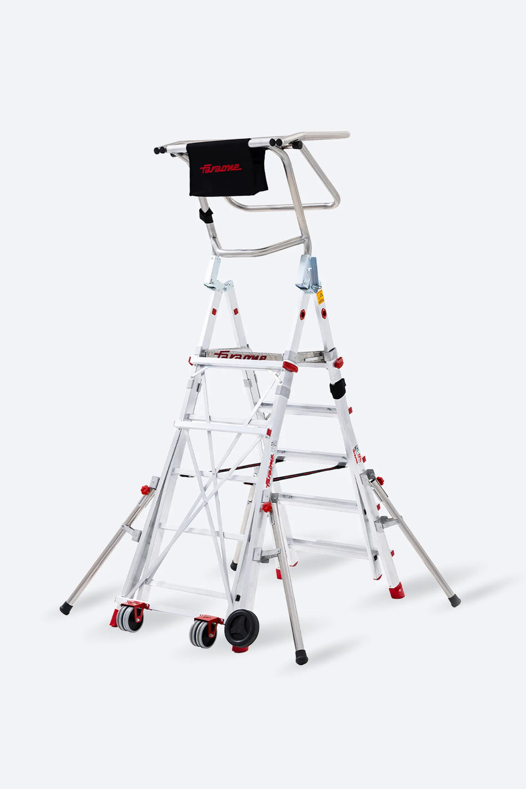 Scala professionale in alluminio a forbice telescopica con piattaforma PLS Faraone