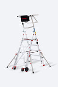 Scala professionale in alluminio a forbice telescopica con piattaforma PLS Faraone