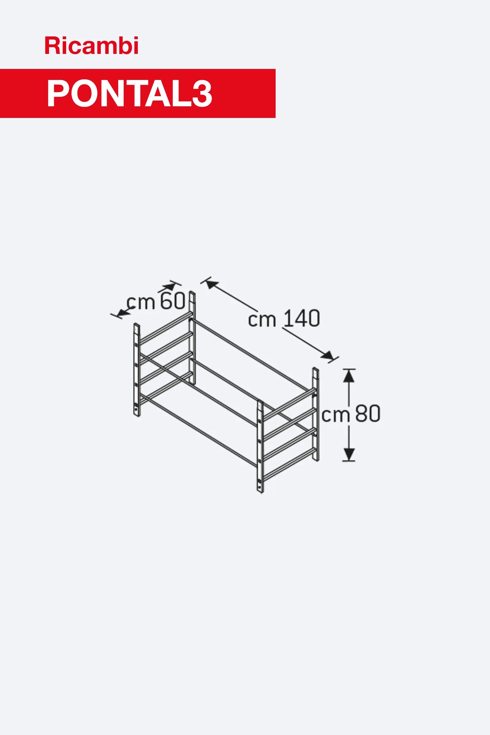Modulo terminale PONTAL3 Faraone per trabattelli Pontal