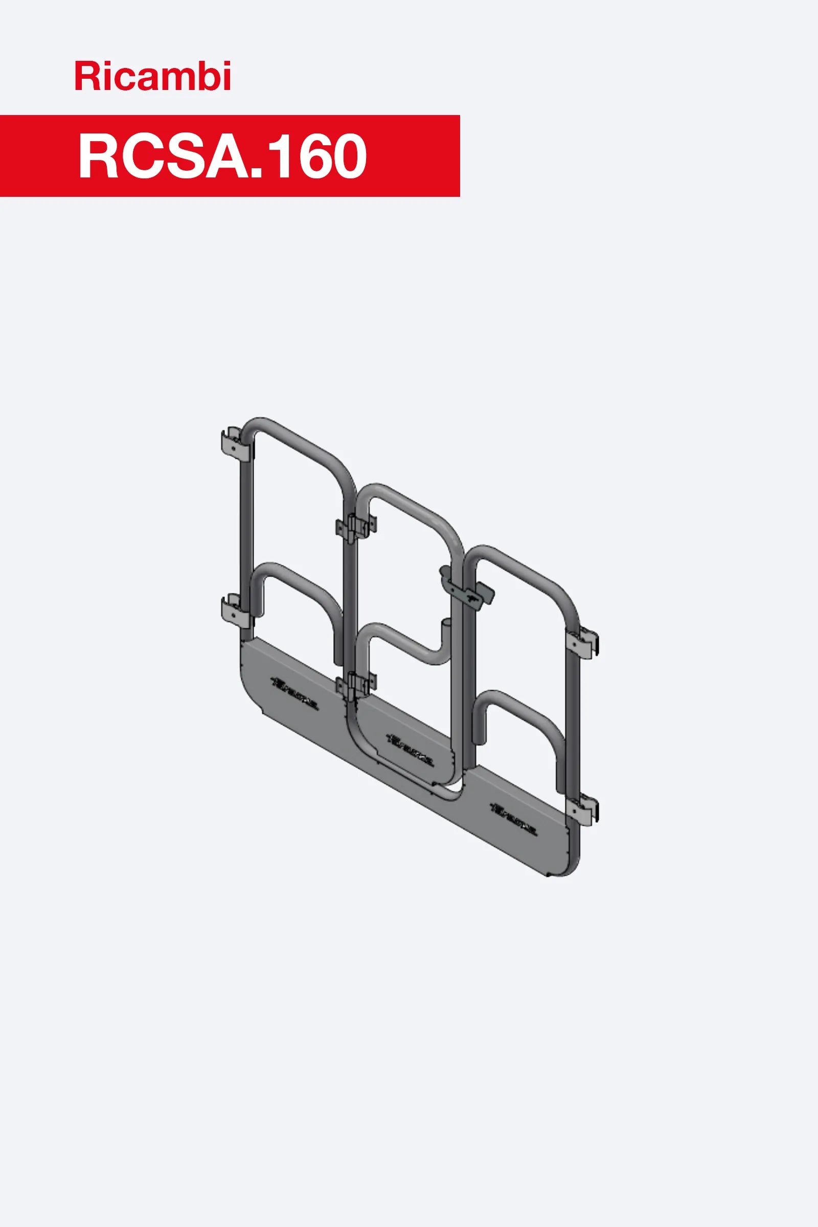 Parapetto con cancello RCSA.160 Faraone per trabattelli Rapido Super 75×160