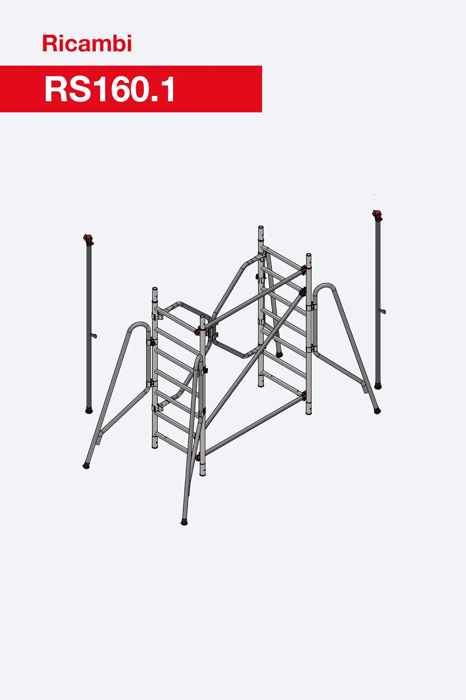 Kit base richiudibile RS160.1 Faraone per trabattelli Rapido Super 75×160