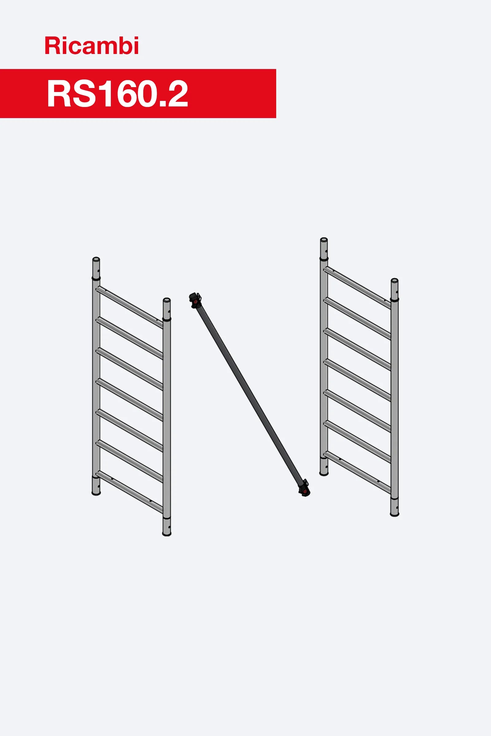 Modulo da 2 M 160 Rapido Super RS160.2 per trabattelli Rapido Super e Rapido Base 75×160. Ricambio originale Faraone.