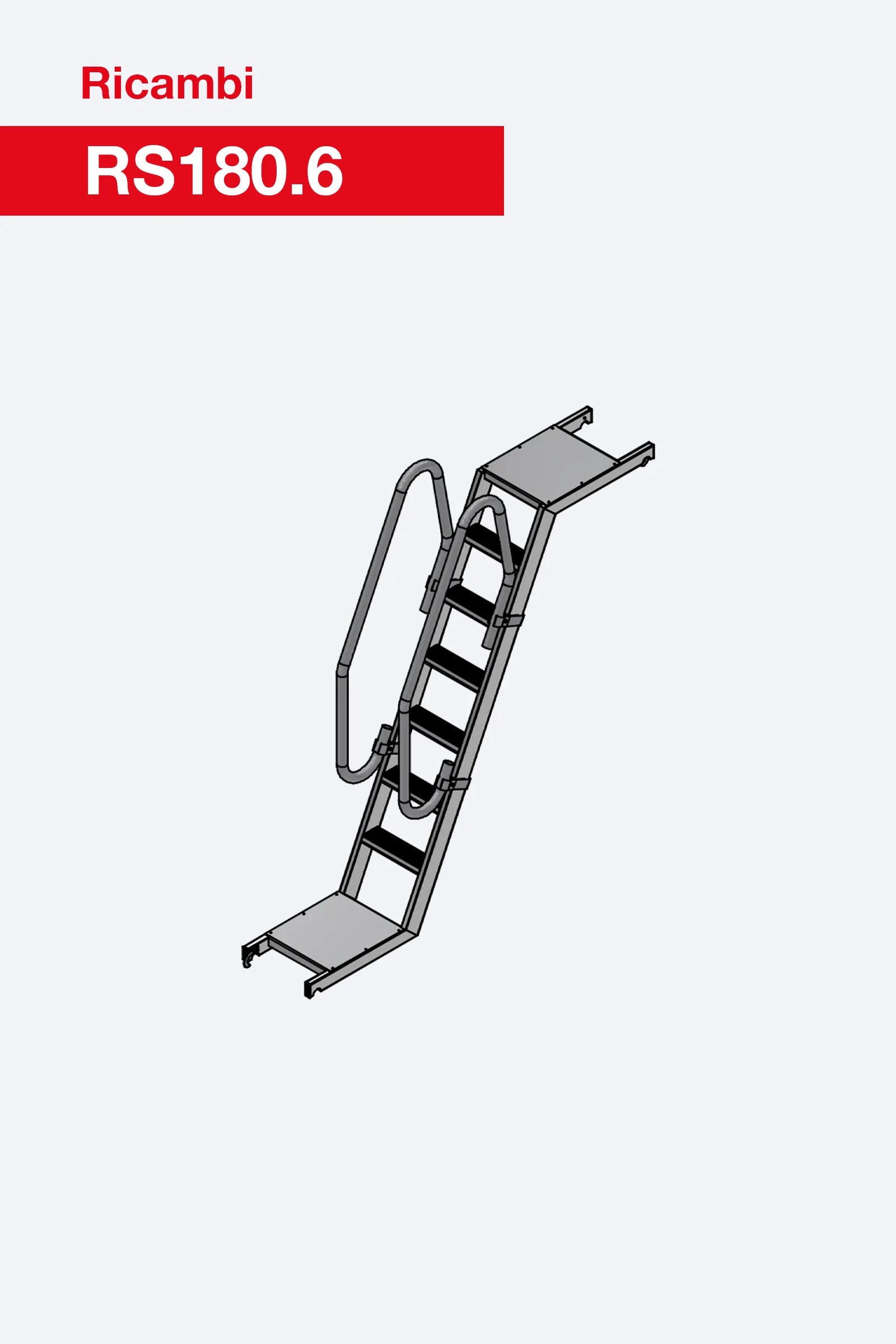 Modulo scala interna RS180.6 Faraone per trabattelli Rapido Super 100×180