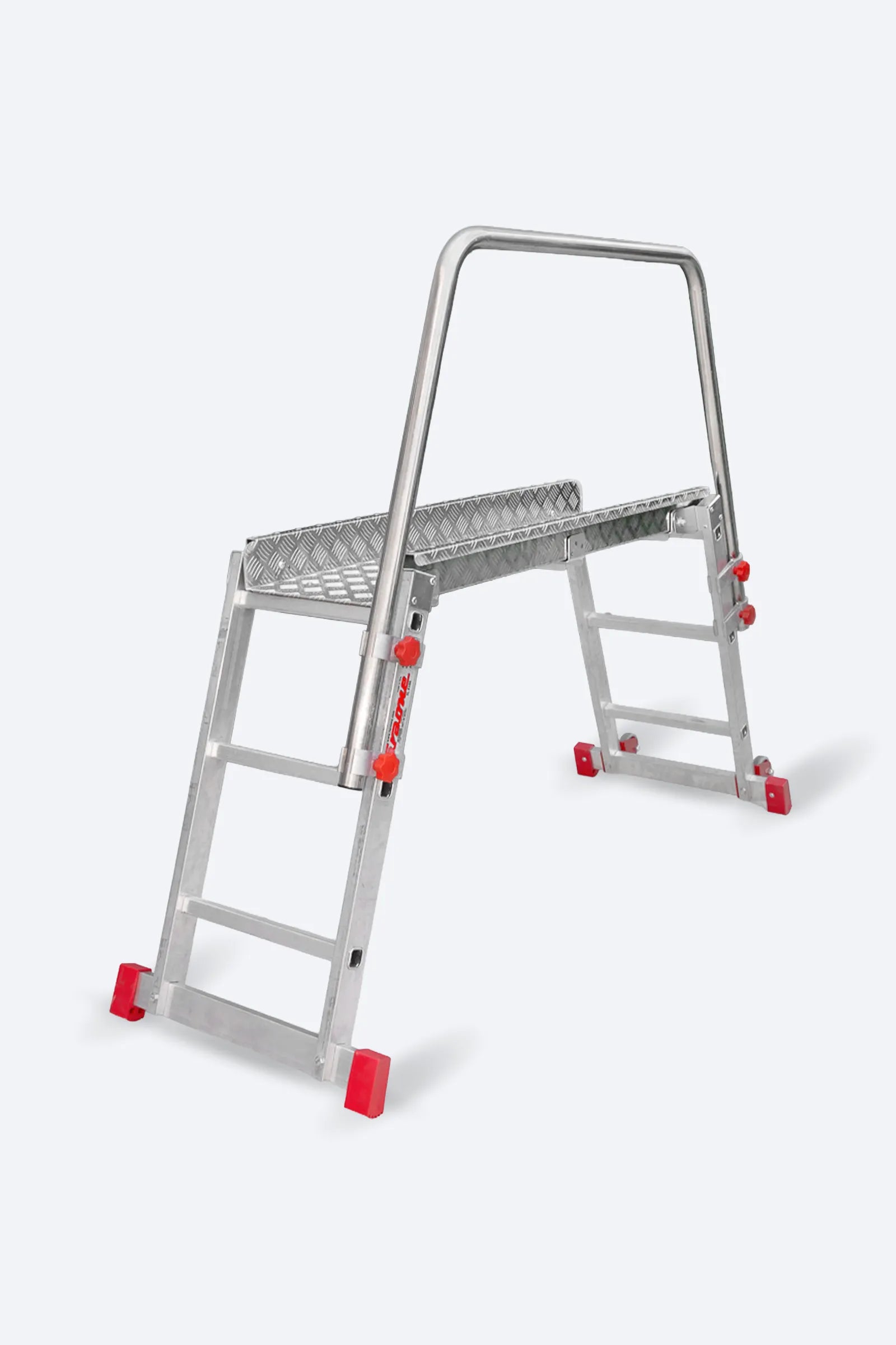 Sgabello professionale in alluminio richiudibile con passerella SGS Faraone
