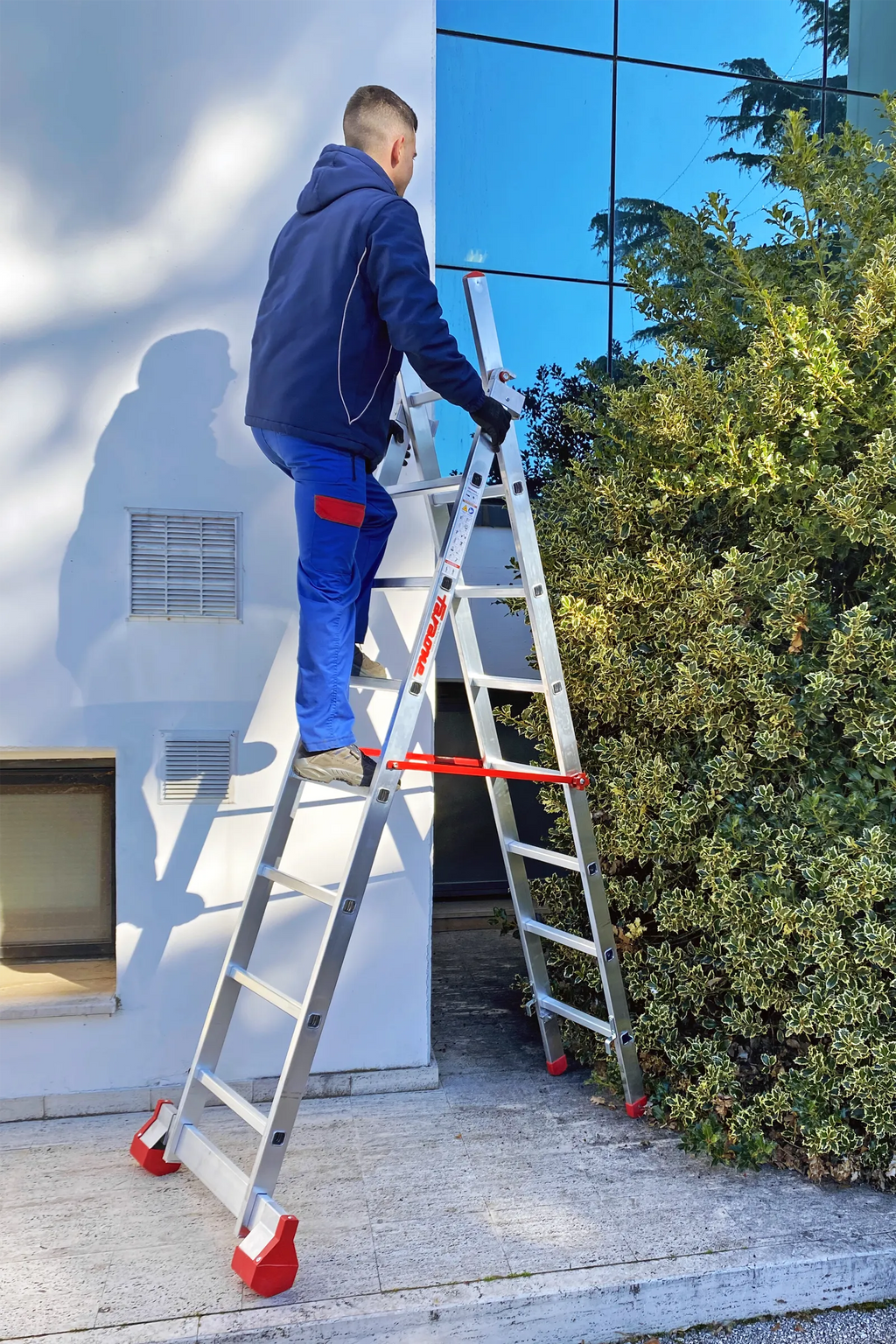 Scala professionale in alluminio multiuso 2 elementi Faraone ST.2N in uo