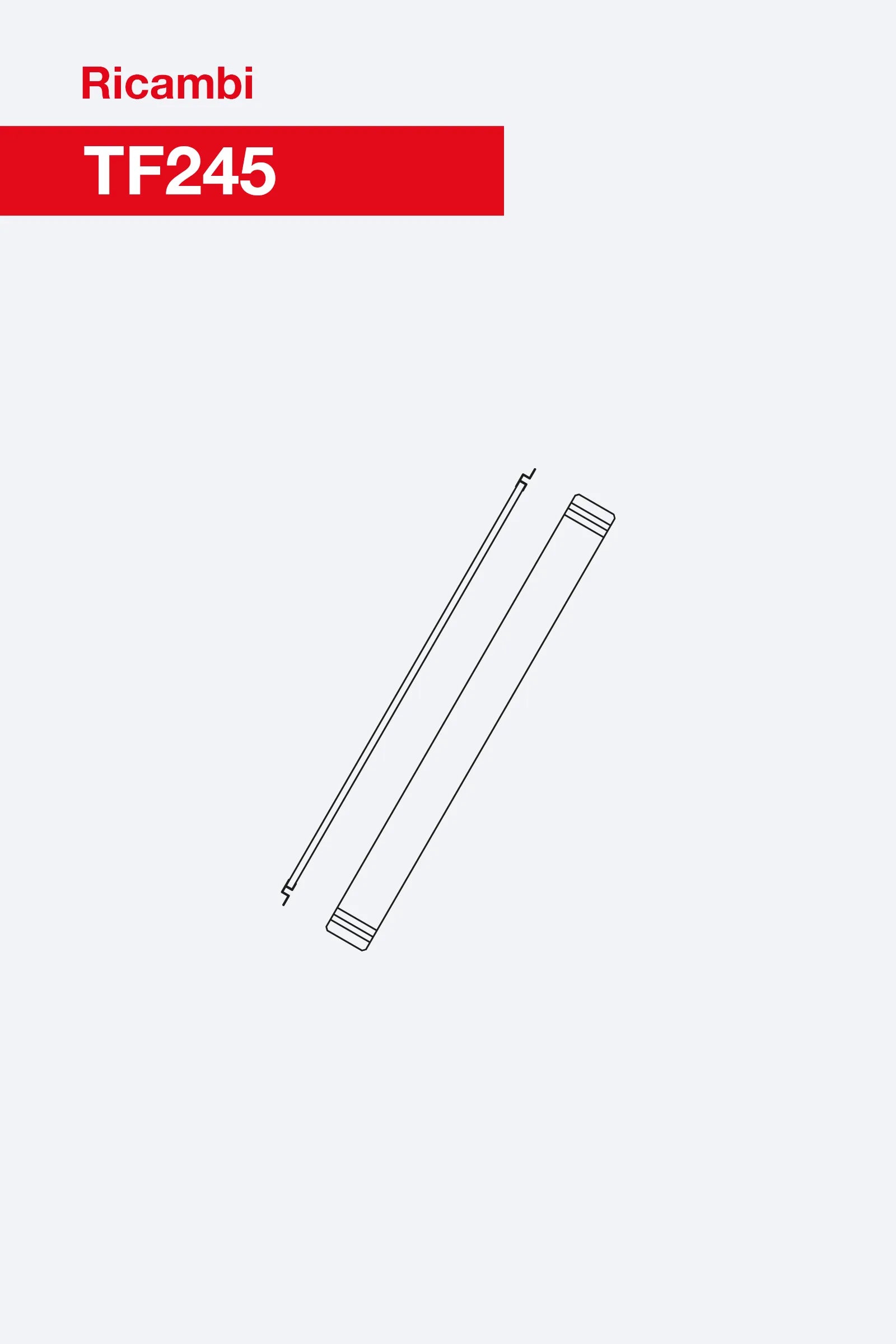 Tavola fermapiede lunga TF245 Faraone per trabattelli Top System con base 245 cm